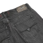 GUESS Mens Jeans Grey Relaxed Straight Denim Medium W30 L27 Casual Stylish Zip