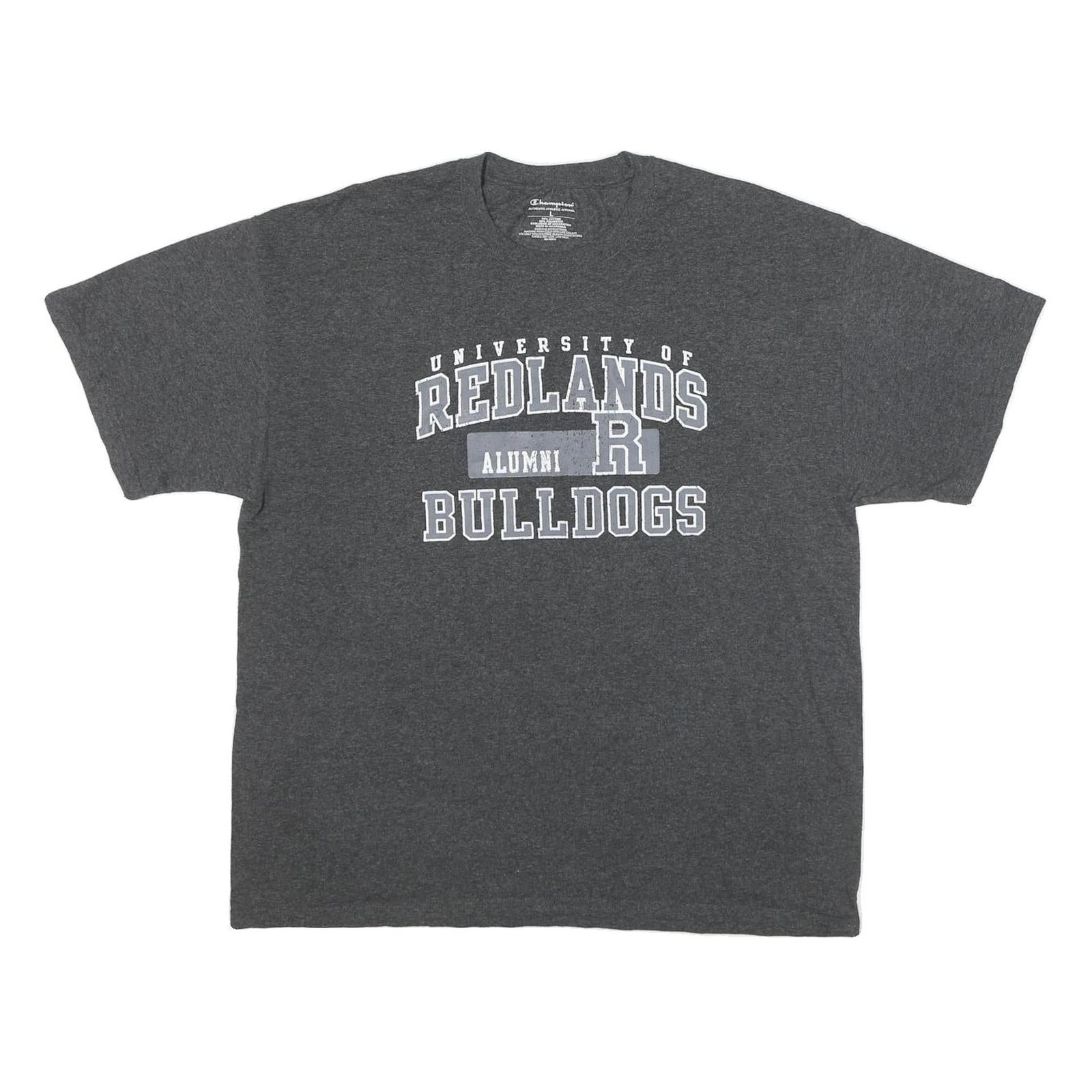 CHAMPION Mens Grey University Of Redlands Alumni Bulldogs Graphic T-Shirt L