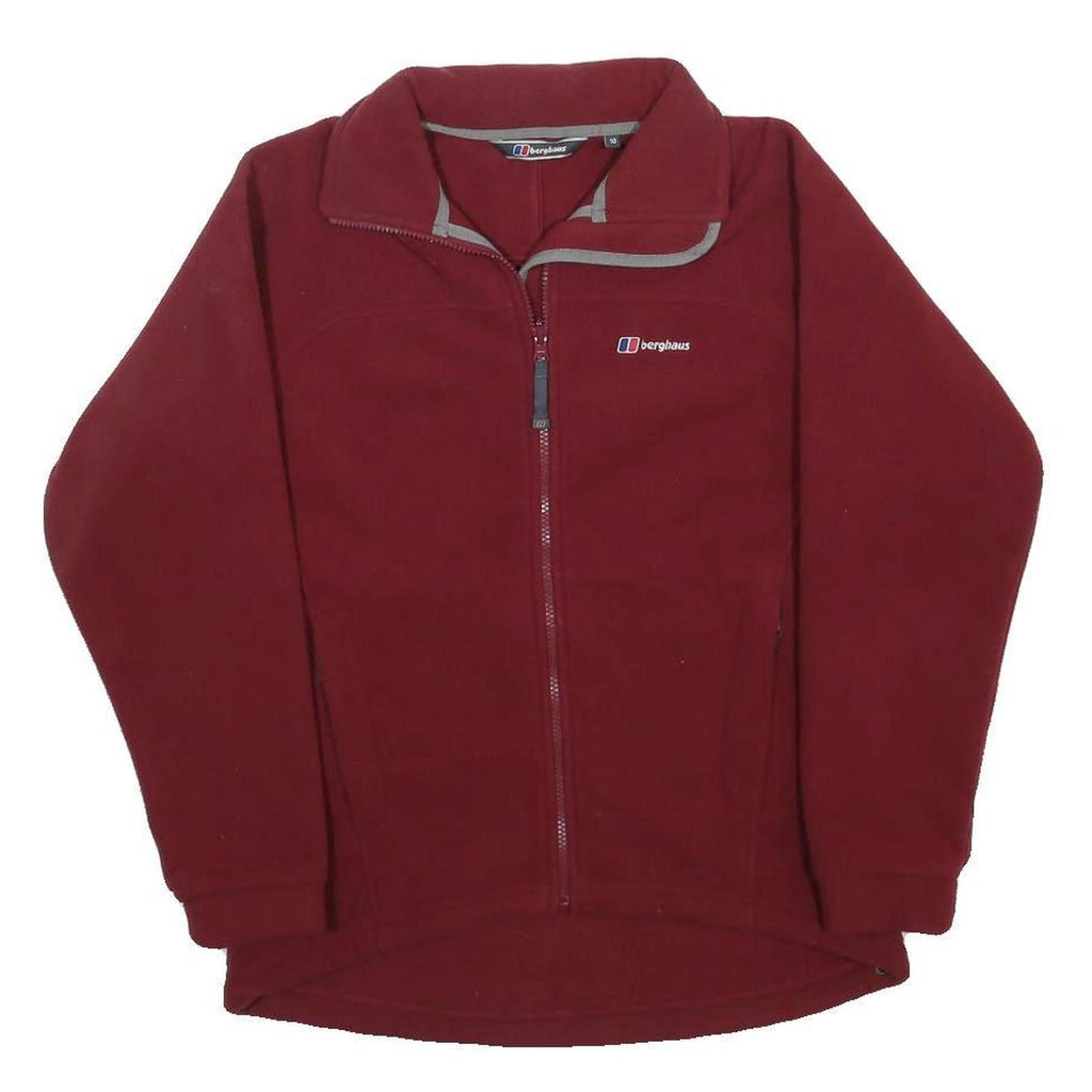 BERGHAUS Mens Red Jacket M Polyester Fleece Zip Outdoor Casual Warm