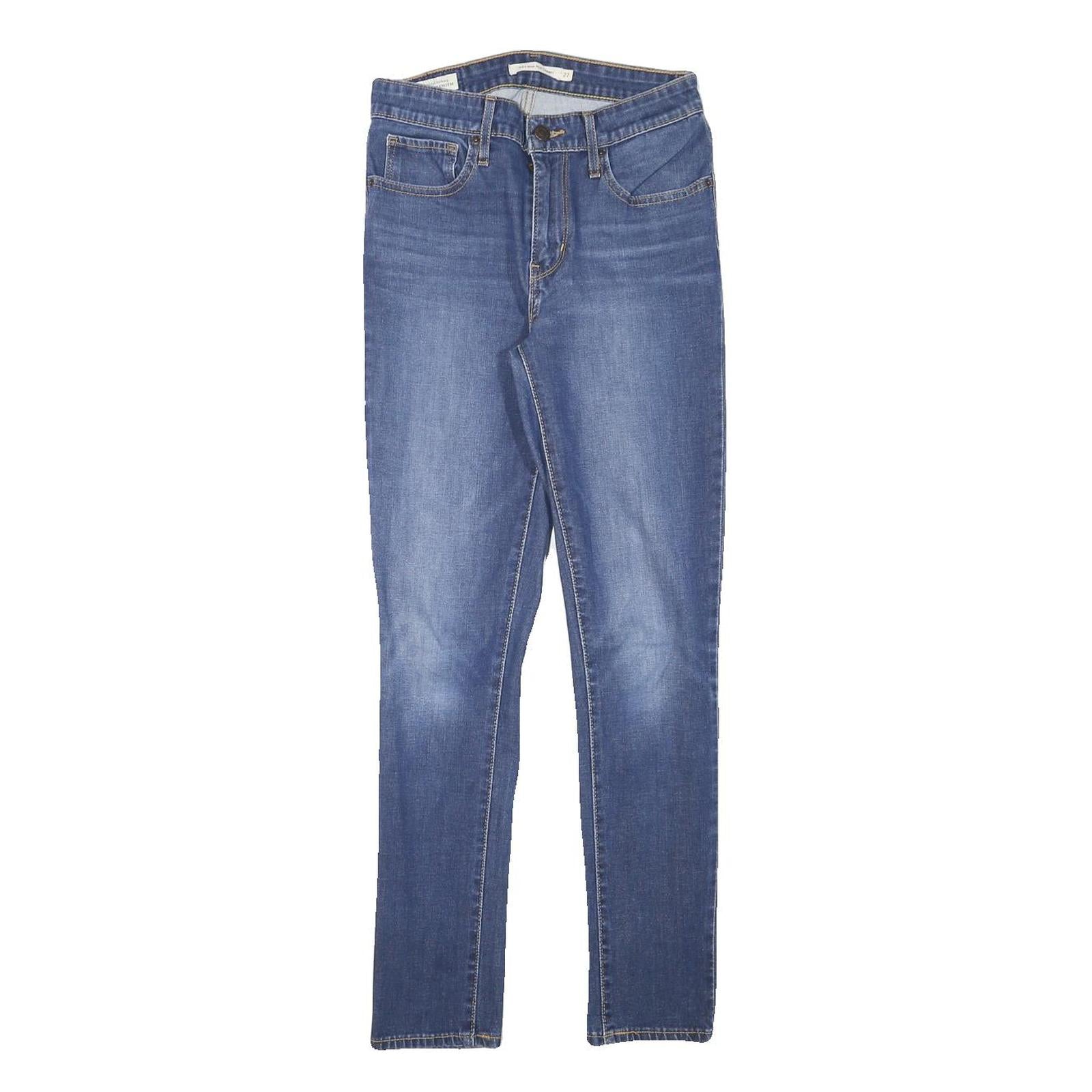 LEVI'S Womens Blue Slim Skinny Denim Medium W24 L27 Stretch Cotton Blend Jeans