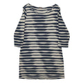 PHASE EIGHT Womens Blue & Cream Shift Cotton Striped Knee Length Dress L Casual