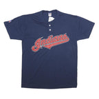 RUSSELL ATHLETIC Mens Navy Blue Indians Graphic T-Shirt M Short Sleeve Crew Neck