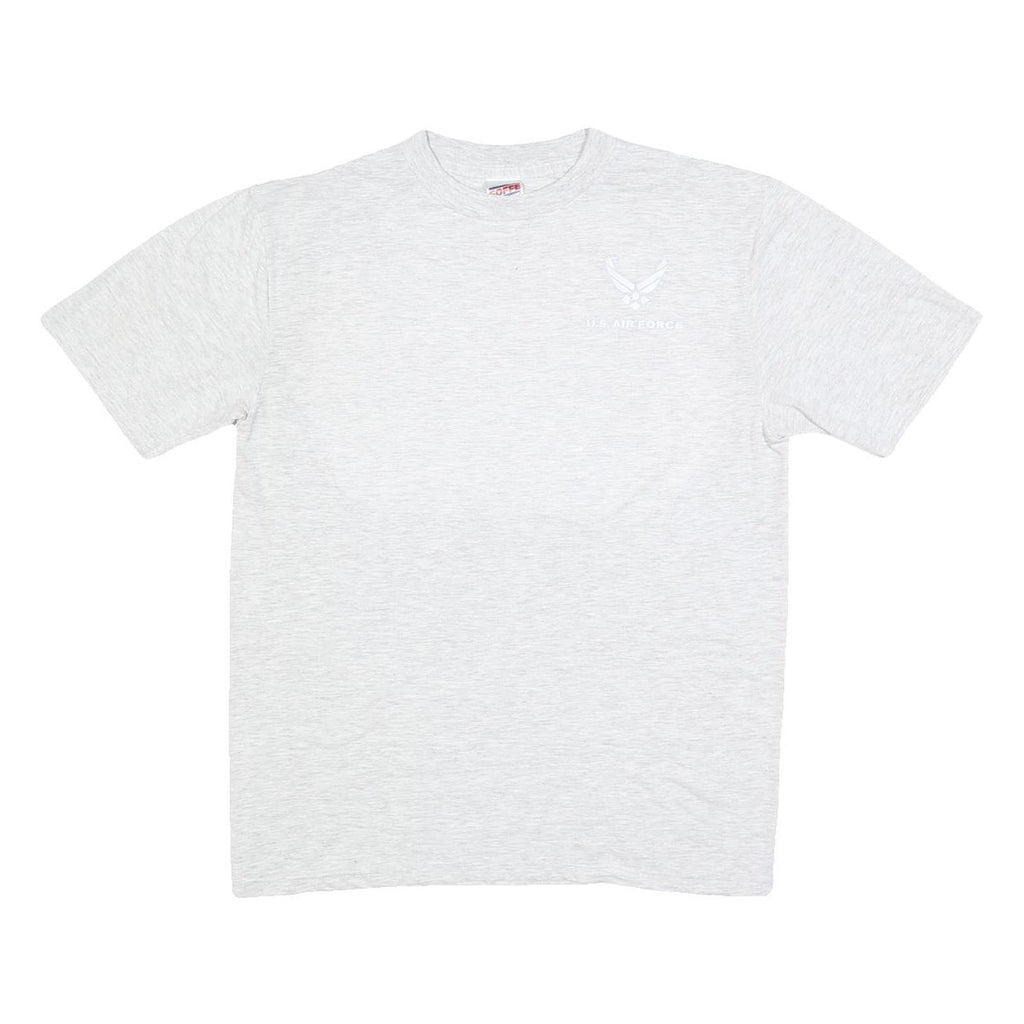 SOFFE Mens Grey Crew Neck Short Sleeve Graphic T-Shirt S Cotton Blend Casual