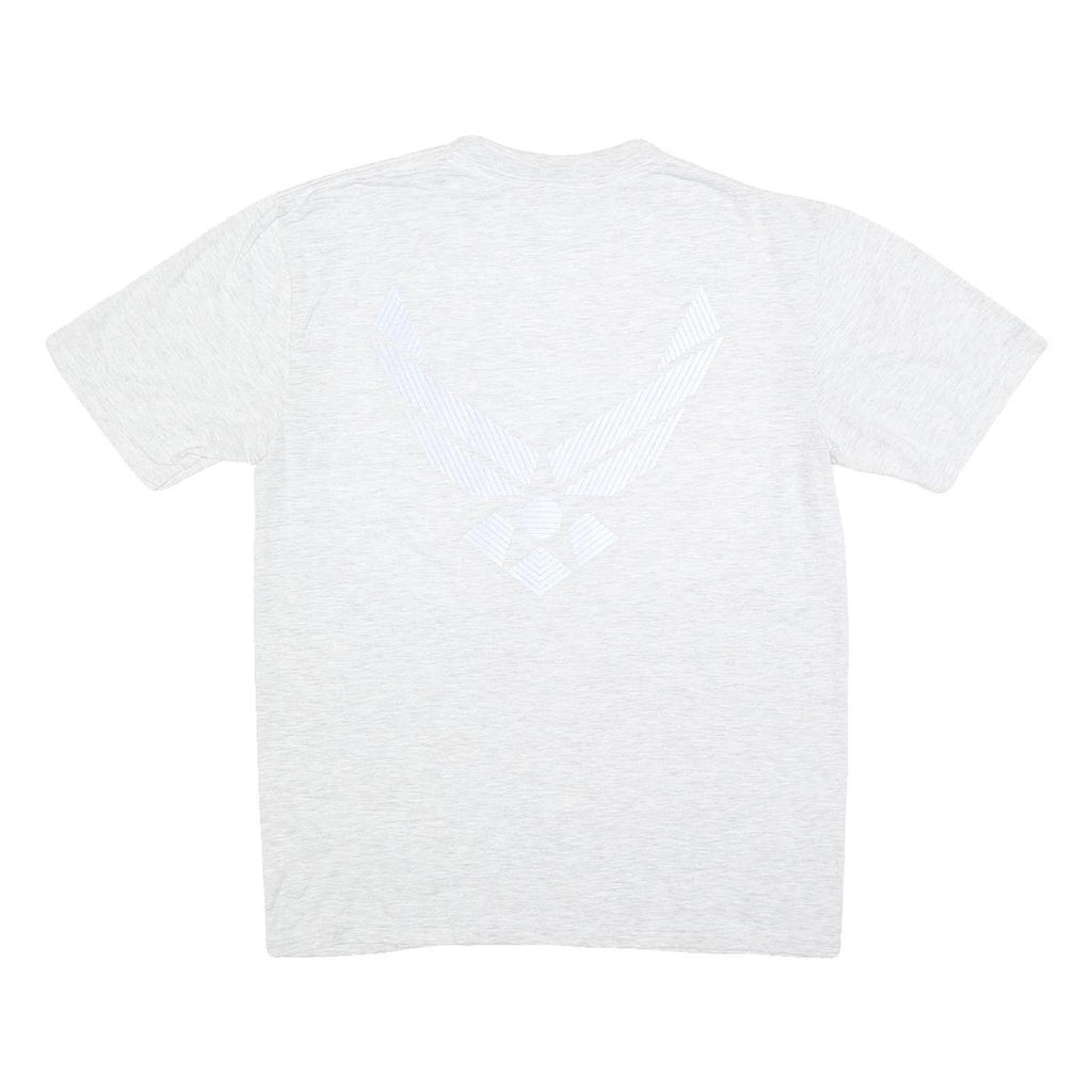 SOFFE Mens Grey Crew Neck Short Sleeve Graphic T-Shirt S Cotton Blend Casual