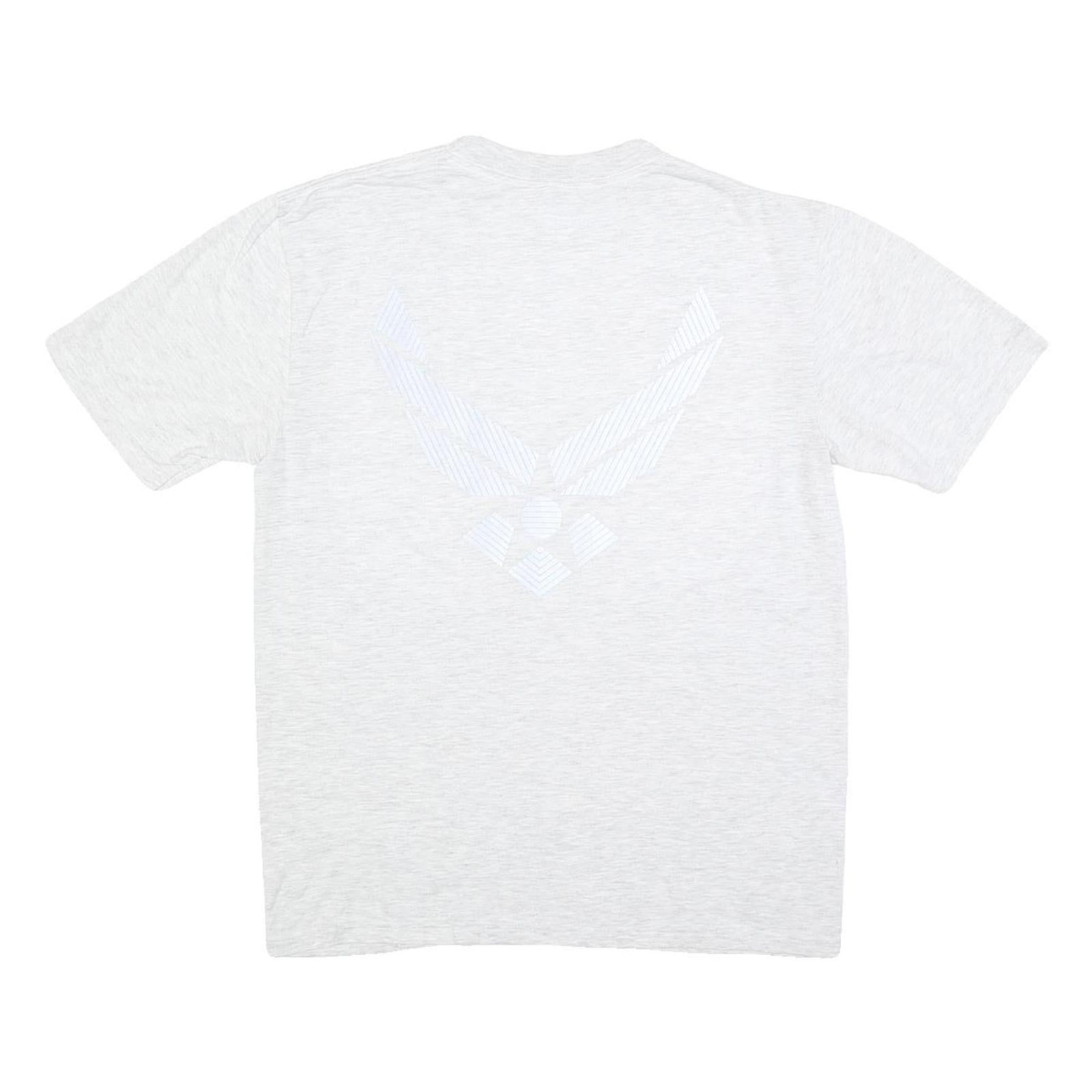 SOFFE Mens Grey Crew Neck Short Sleeve Graphic T-Shirt S Cotton Blend Casual