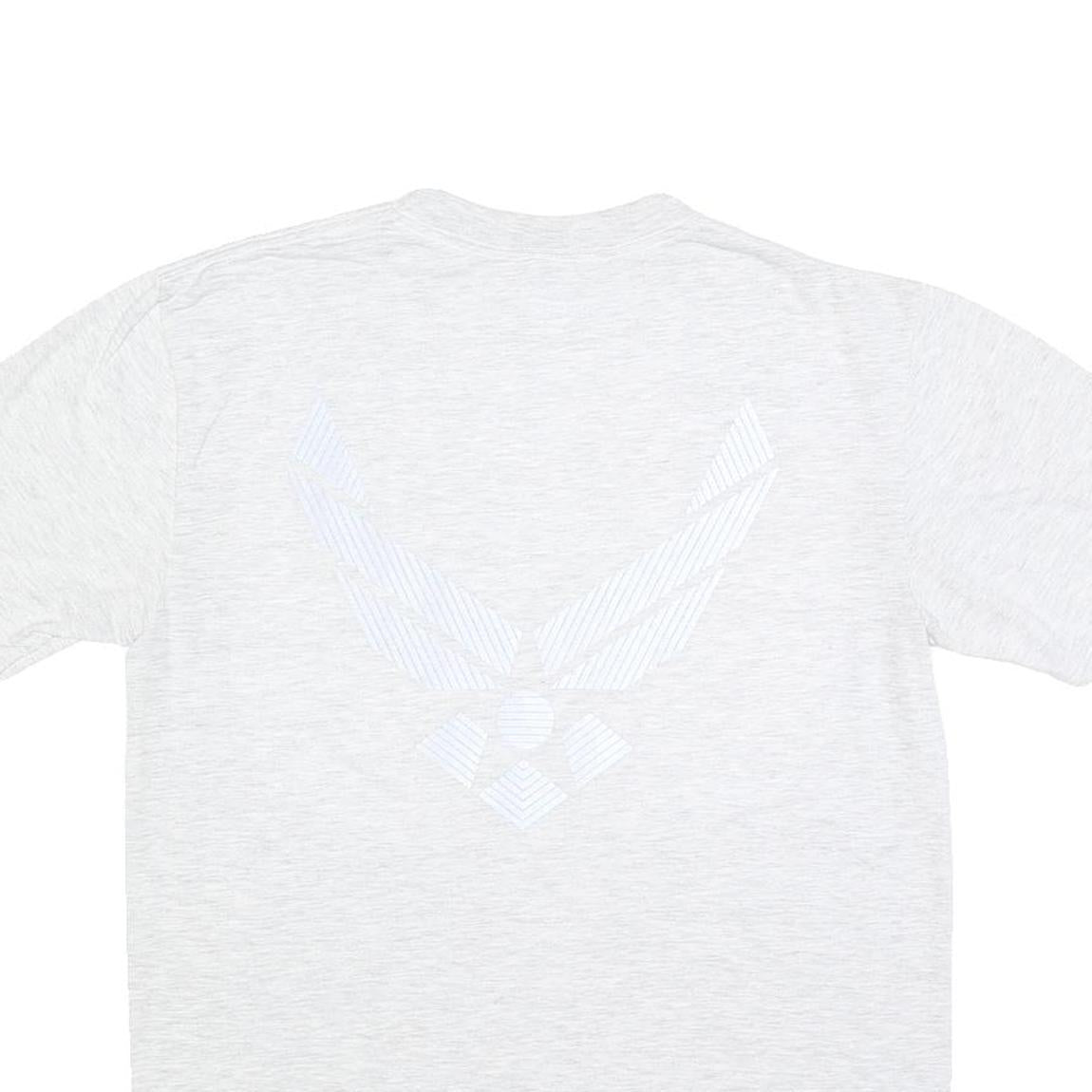 SOFFE Mens Grey Crew Neck Short Sleeve Graphic T-Shirt S Cotton Blend Casual