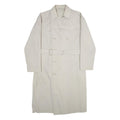 THE BURTON COLLECTION Mens Cream Trench Jacket M Polyester Plain Button Closure