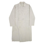 THE BURTON COLLECTION Mens Cream Trench Jacket M Polyester Plain Button Closure