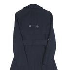 KAREN MILLEN Womens Navy Blue Classic Jacket UK 6 Cotton Blend Button Closure