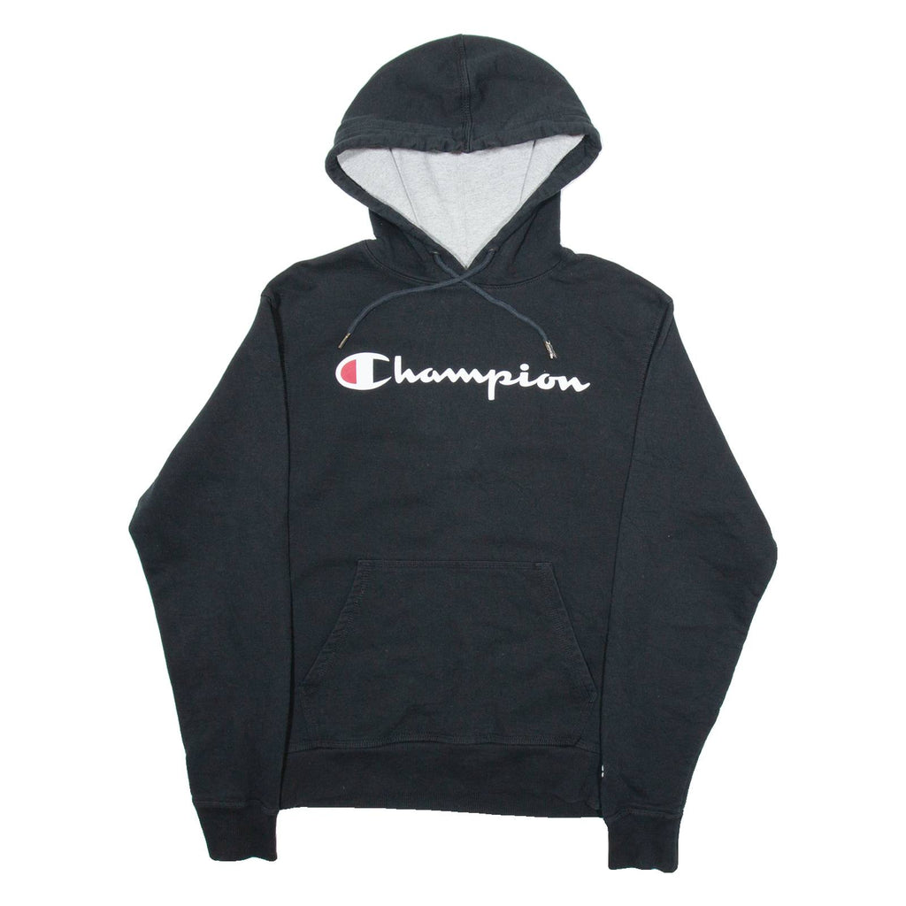 CHAMPION Mens Black Hoodie S