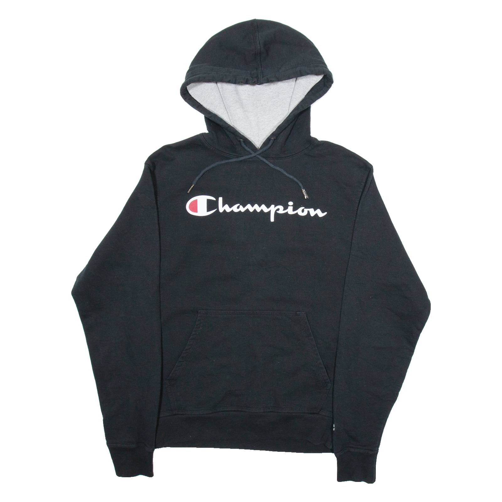 CHAMPION Mens Black Hoodie S