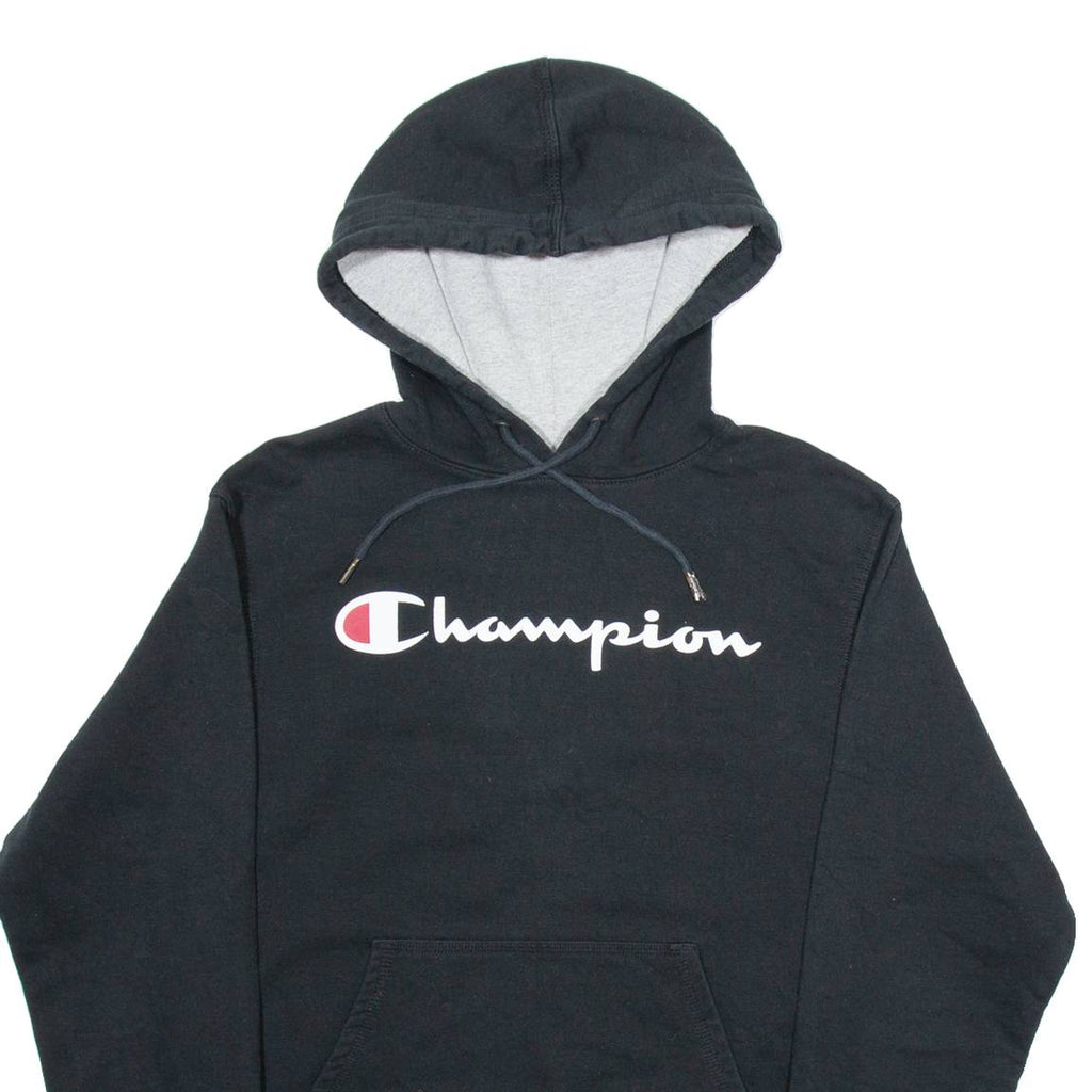 CHAMPION Mens Black Hoodie S