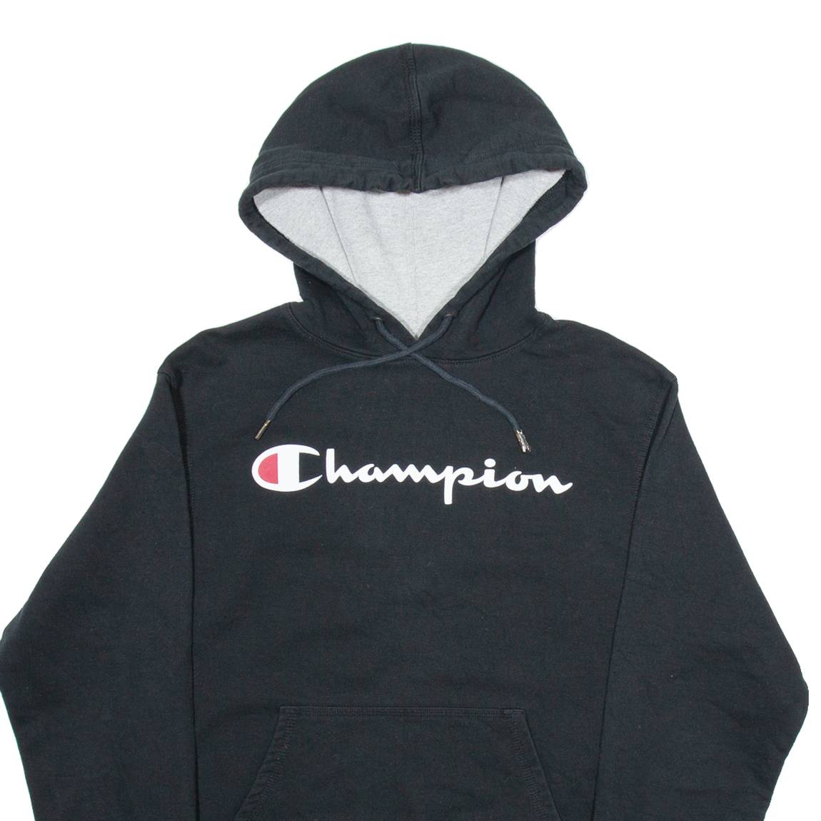 CHAMPION Mens Black Hoodie S