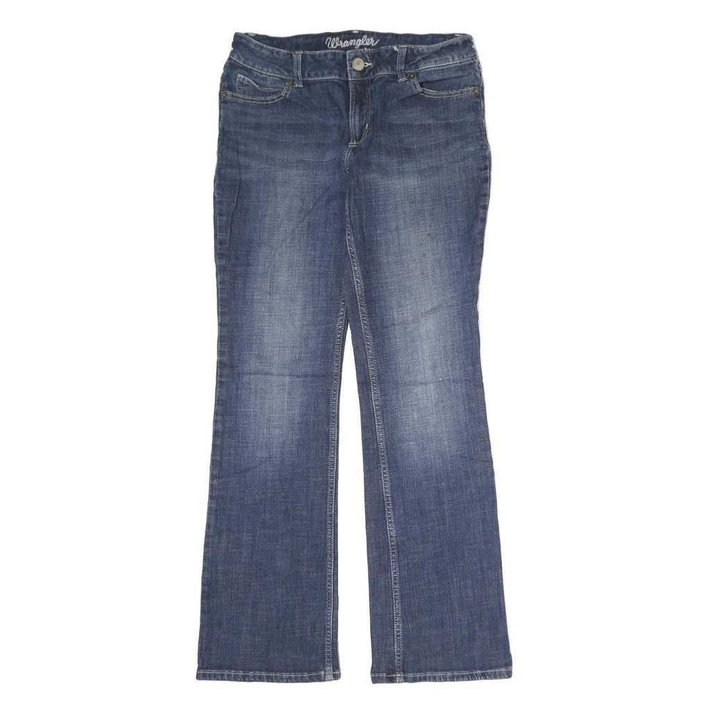 WRANGLER Womens Regular Fit Blue Denim Straight Jeans W30 L31 Classic Style