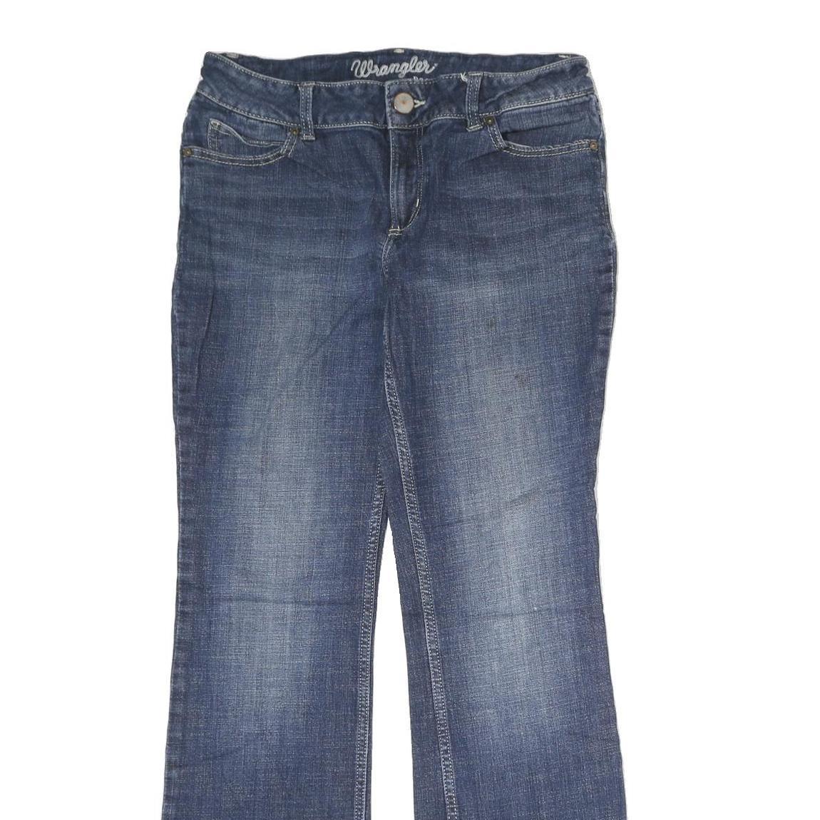 WRANGLER Womens Regular Fit Blue Denim Straight Jeans W30 L31 Classic Style