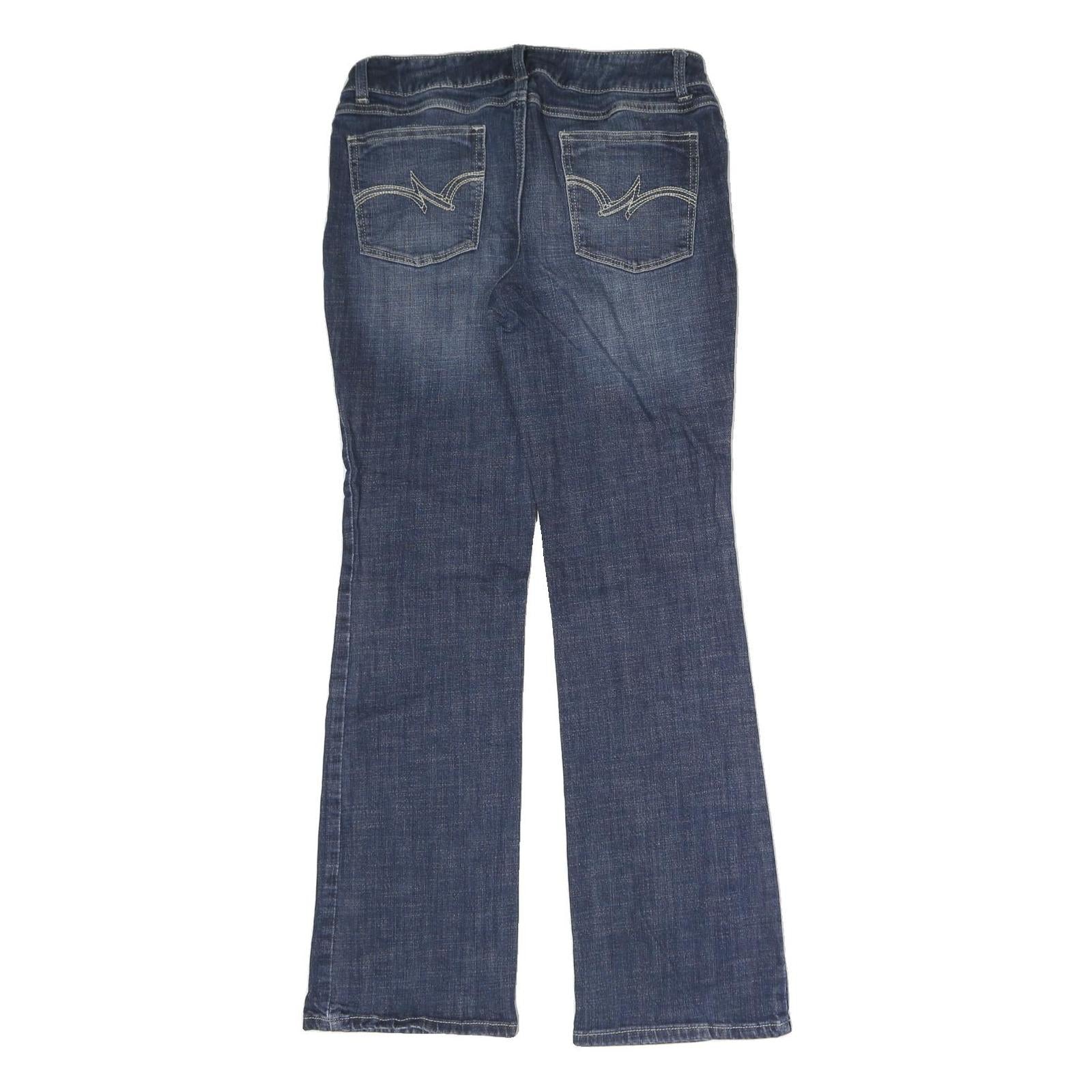 WRANGLER Womens Regular Fit Blue Denim Straight Jeans W30 L31 Classic Style