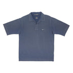 NIKE TIGER WOODS Mens Blue Short Sleeve Polo Shirt M Golf Sportswear