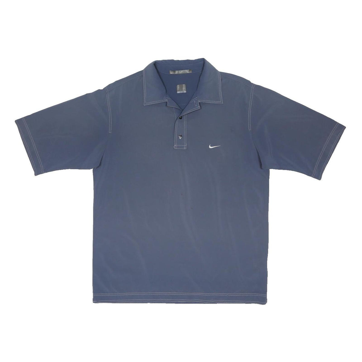 NIKE TIGER WOODS Mens Blue Short Sleeve Polo Shirt M Golf Sportswear