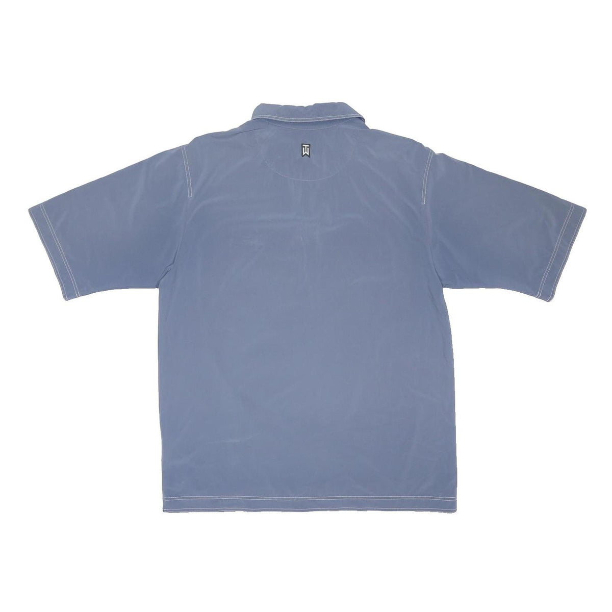 NIKE TIGER WOODS Mens Blue Short Sleeve Polo Shirt M Golf Sportswear