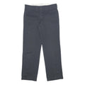 DICKIES Womens Cotton Blend Slim Black Straight Trousers W32 L29 Workwear Zip