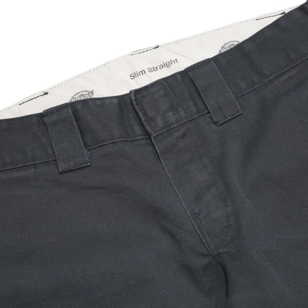 DICKIES Womens Cotton Blend Slim Black Straight Trousers W32 L29 Workwear Zip