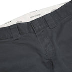 DICKIES Womens Cotton Blend Slim Black Straight Trousers W32 L29 Workwear Zip