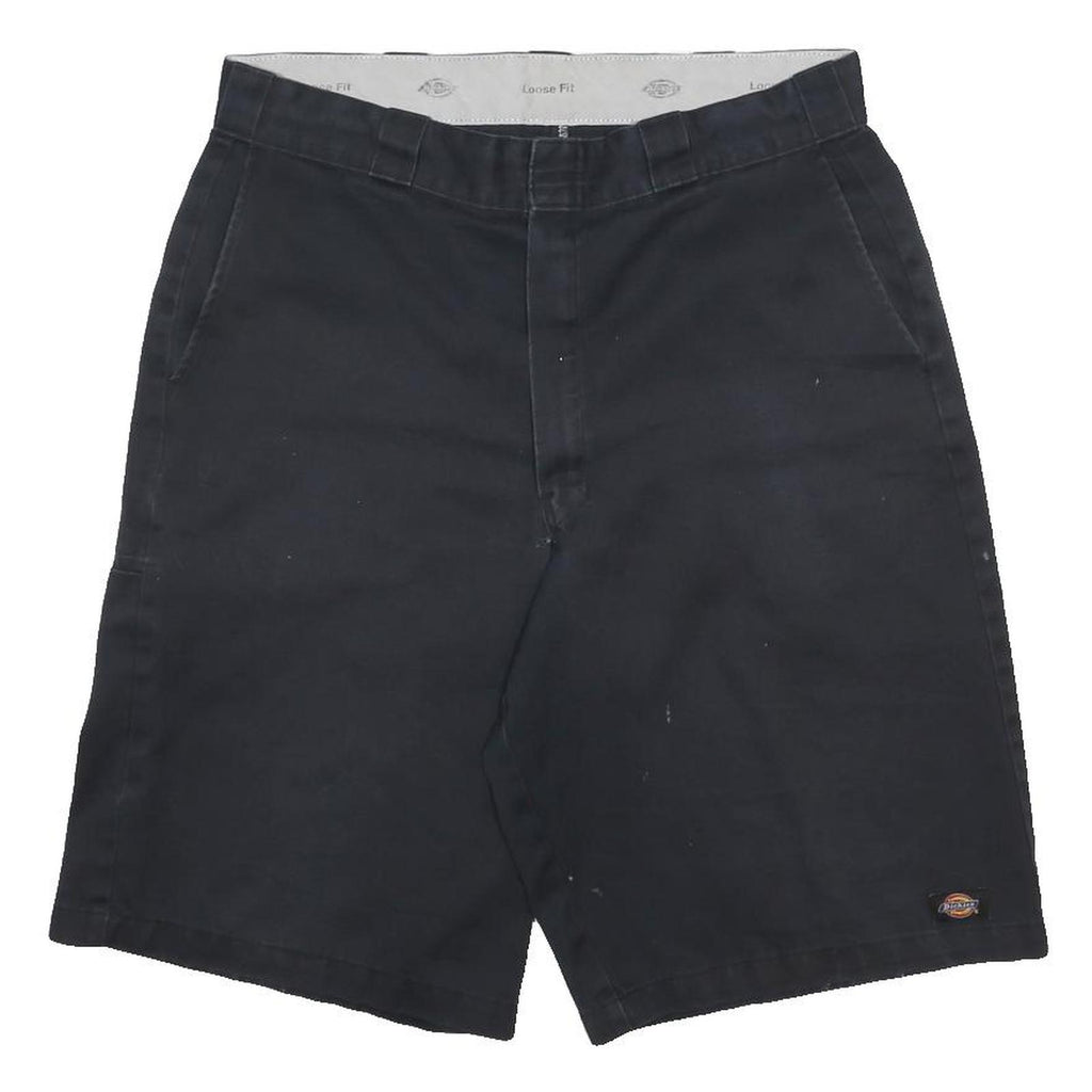 DICKIES Mens Shorts Black Casual L W36 Loose Fit Cotton Blend