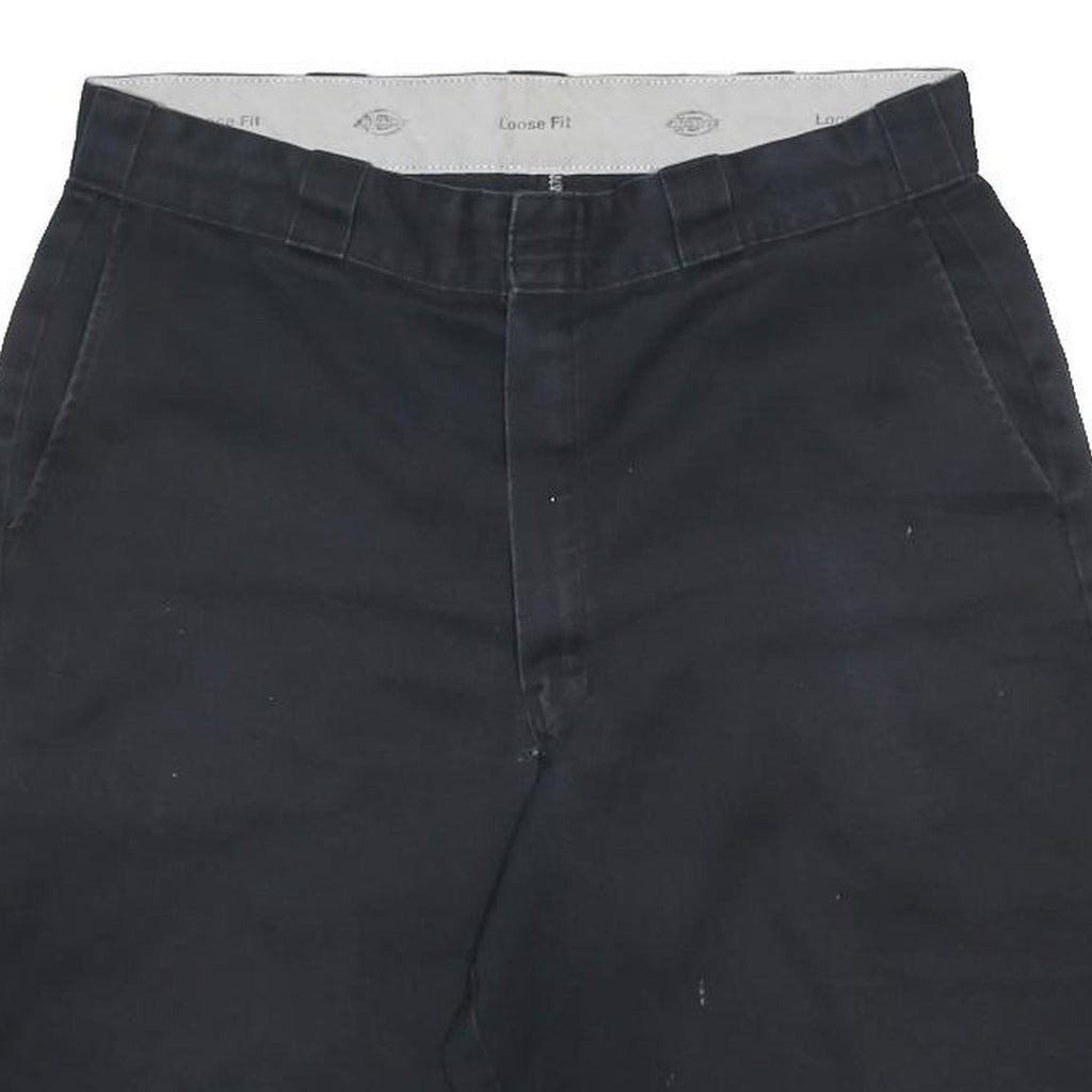 DICKIES Mens Shorts Black Casual L W36 Loose Fit Cotton Blend