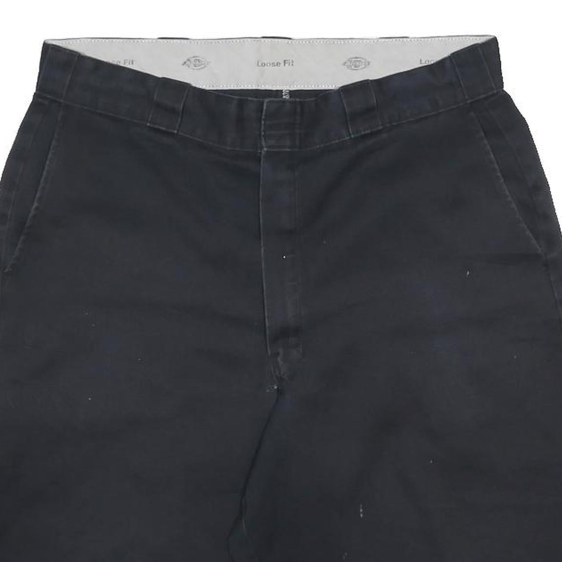 DICKIES Mens Shorts Black Casual L W36 Loose Fit Cotton Blend