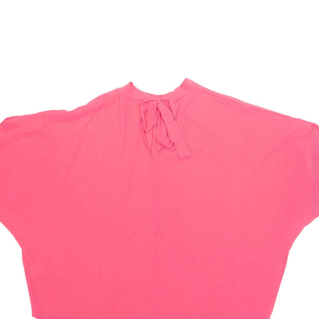 Womens Blouse Pink High Neck XL