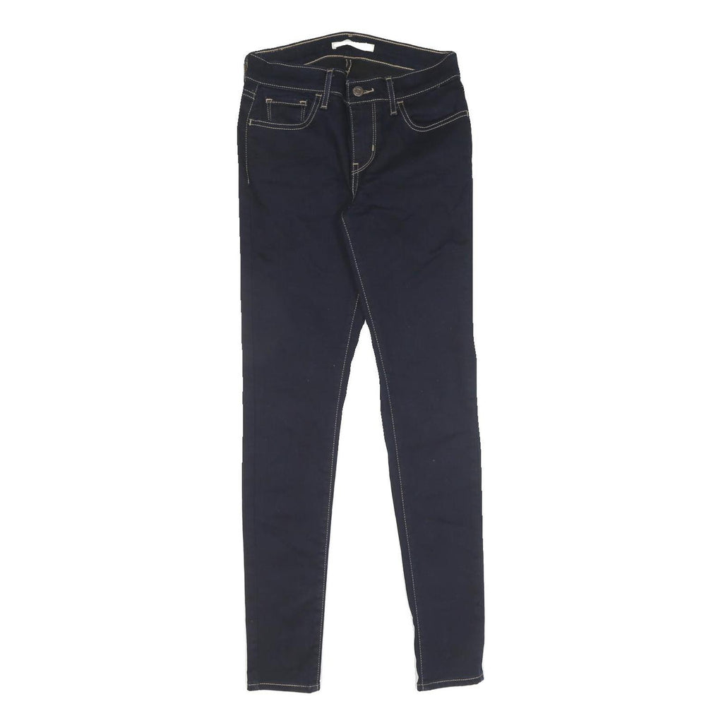 LEVI'S Womens Slim Skinny Denim Dark Blue Cotton Blend Jeans W26 L29 Stylish