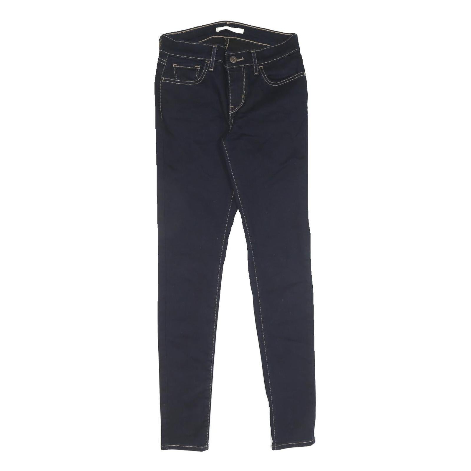 LEVI'S Womens Slim Skinny Denim Dark Blue Cotton Blend Jeans W26 L29 Stylish