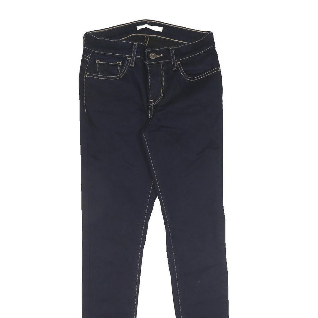 LEVI'S Womens Slim Skinny Denim Dark Blue Cotton Blend Jeans W26 L29 Stylish