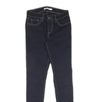 LEVI'S Womens Slim Skinny Denim Dark Blue Cotton Blend Jeans W26 L29 Stylish