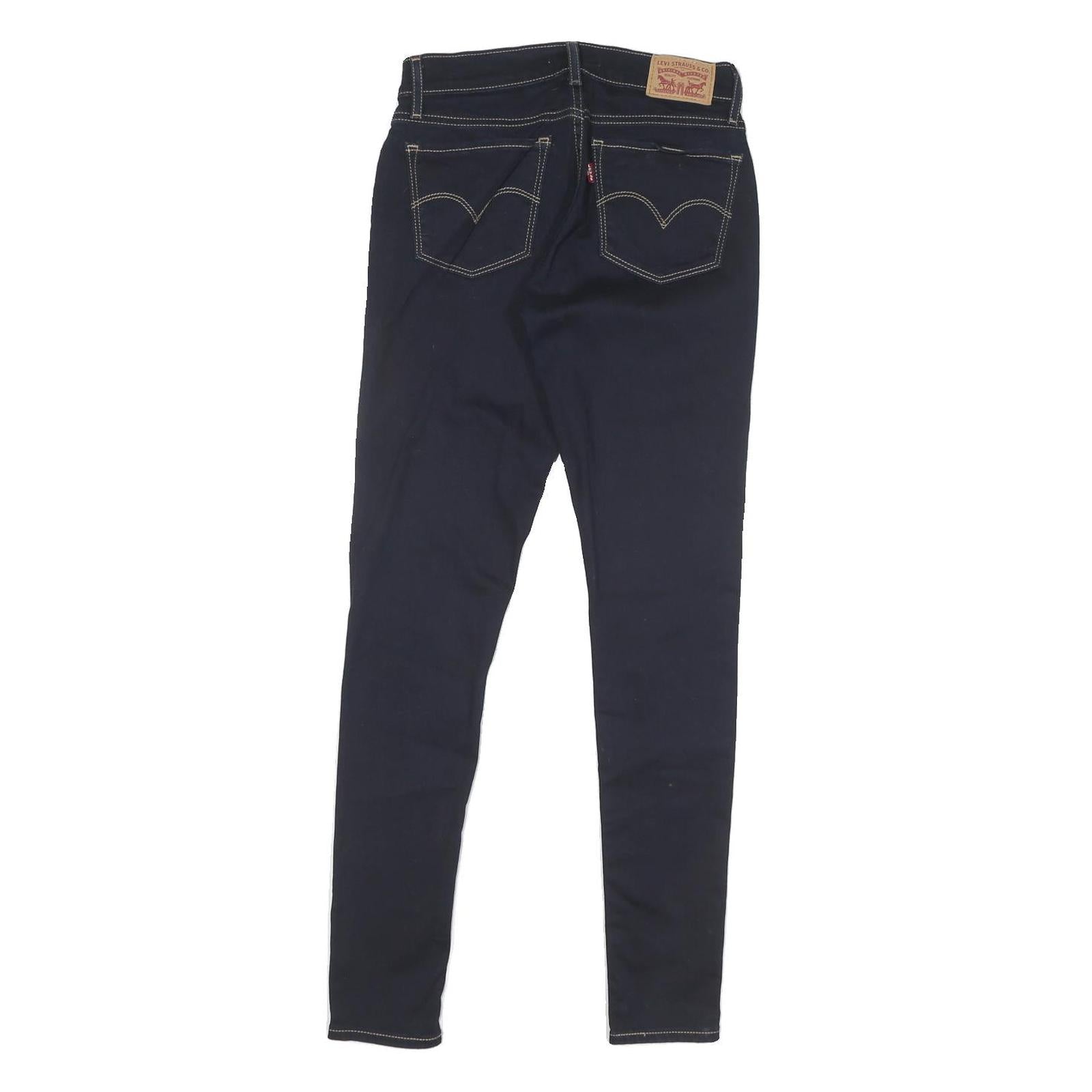 LEVI'S Womens Slim Skinny Denim Dark Blue Cotton Blend Jeans W26 L29 Stylish