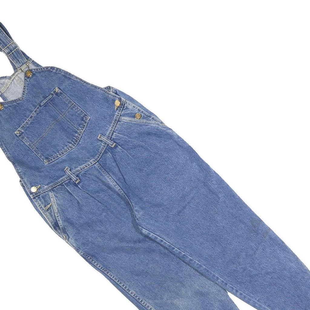 BUFFALO JUNCTION Womens Blue Denim Dungarees Loose Cotton Blend S W30 L26 Casual