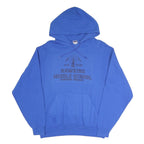 JERZEES Mens Blue Hawkins Middle School A.V. Club Pullover Hoodie M Cotton Blend