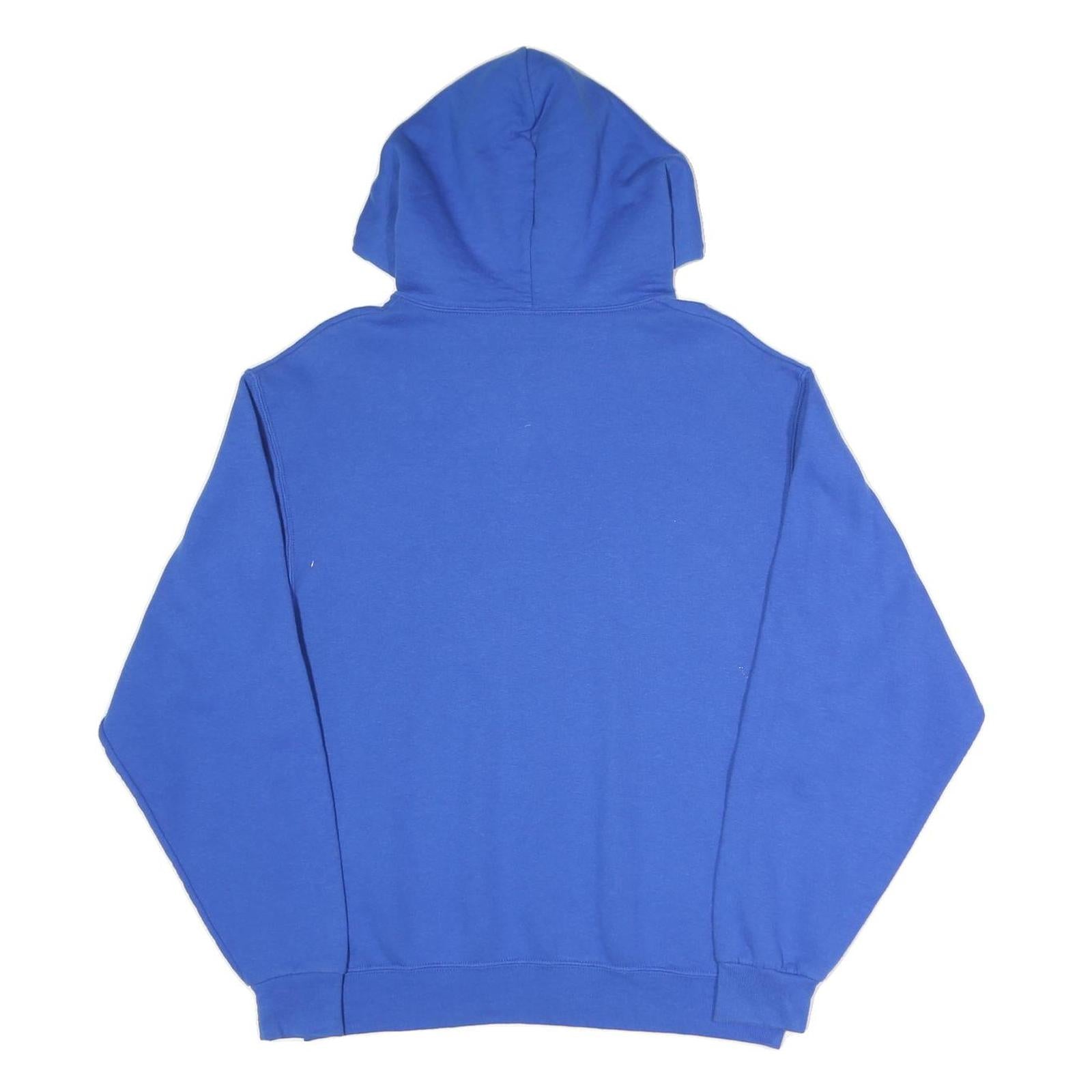 JERZEES Mens Blue Hawkins Middle School A.V. Club Pullover Hoodie M Cotton Blend