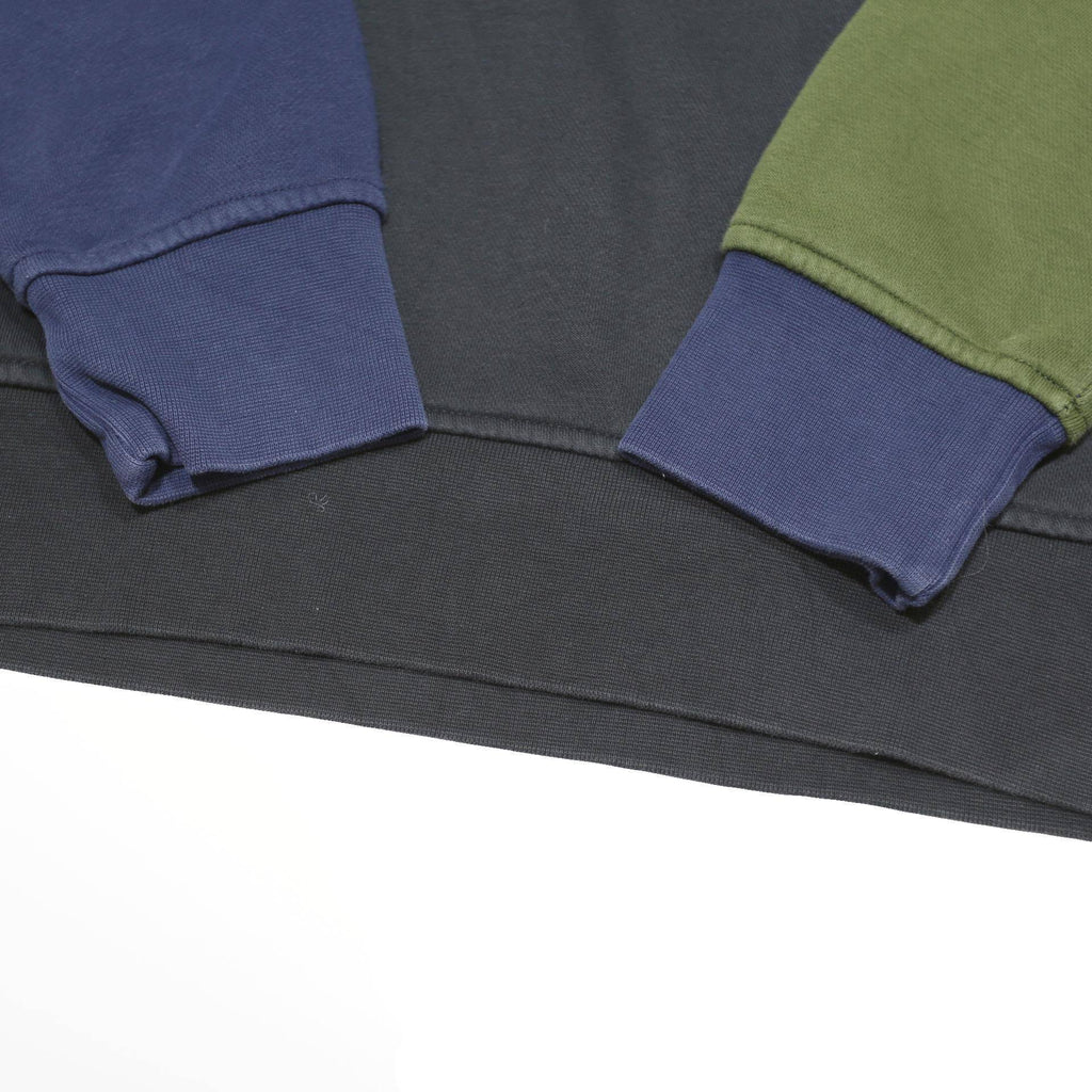 LEVI'S Mens Black Navy & Green Colourblock Crew Neck S Cotton Sweatshirt