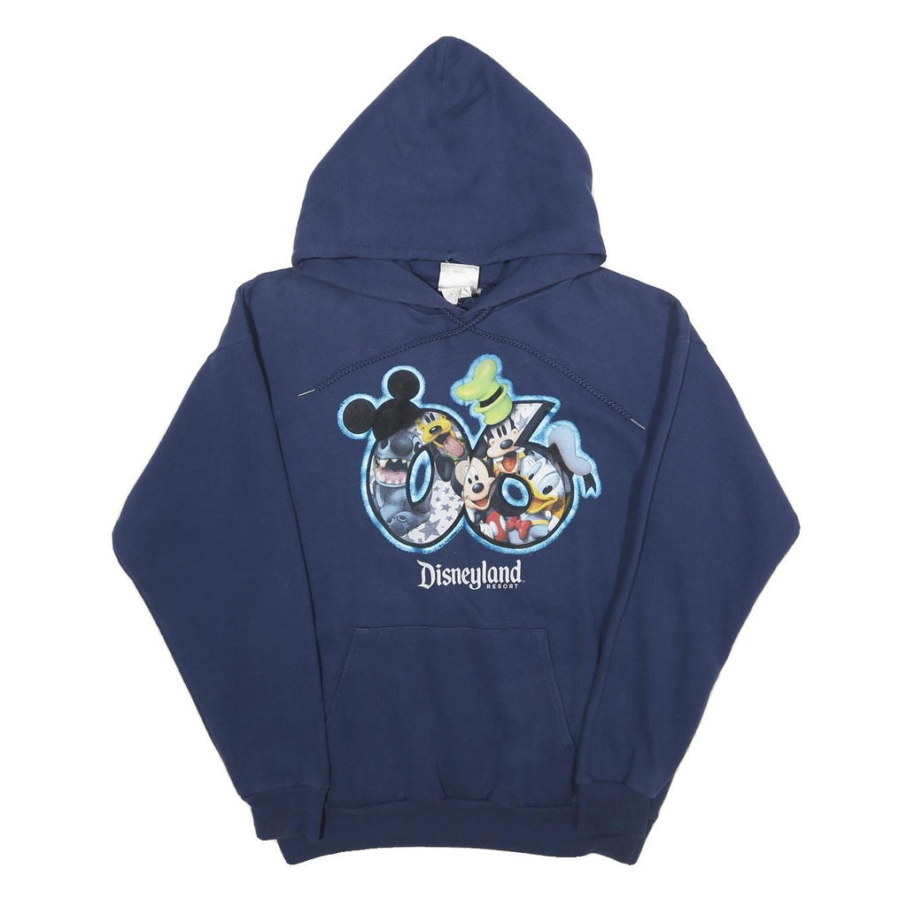 DISNEY Mens Blue Disneyland Resort Pullover Hoodie M Cartoon Print