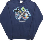 DISNEY Mens Blue Disneyland Resort Pullover Hoodie M Cartoon Print