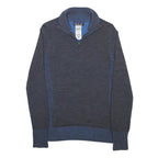 PATAGONIA Womens Blue Jumper Pullover Plain Round Neck Tight Knit M Wool Winter