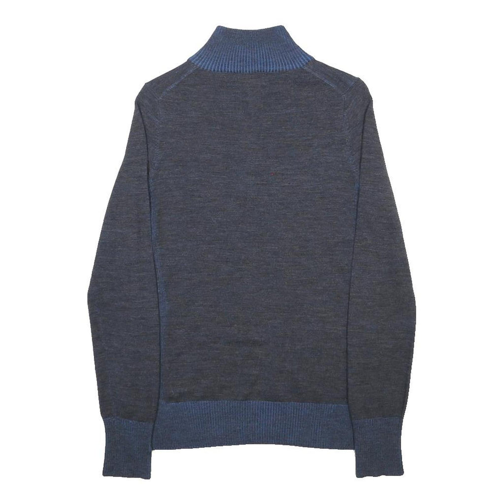 PATAGONIA Womens Blue Jumper Pullover Plain Round Neck Tight Knit M Wool Winter
