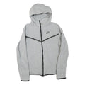 NIKE Mens Grey & Black Pullover Regular Fit S Cotton Blend Zip Hoodie With