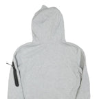 NIKE Mens Grey & Black Pullover Regular Fit S Cotton Blend Zip Hoodie With