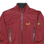 JACK WOLFSKIN Womens Maroon Softshell Jacket UK 10 Polyester Blend Outdoor Zip