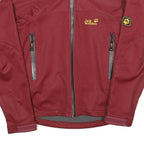JACK WOLFSKIN Womens Maroon Softshell Jacket UK 10 Polyester Blend Outdoor Zip