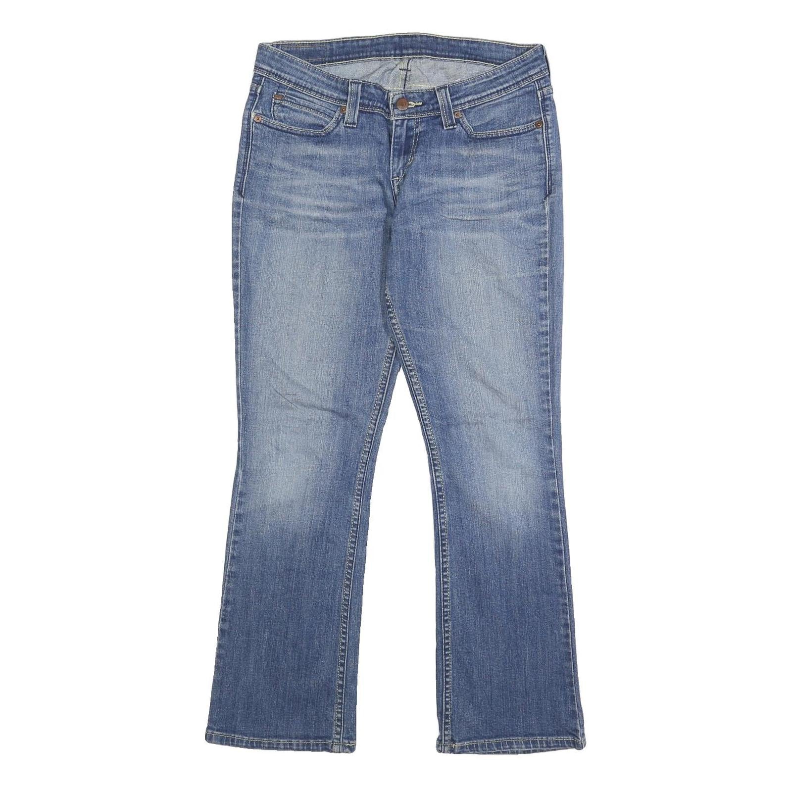 LEVI'S Womens Blue Regular Bootcut Denim Rinse W28 L28 Classic Jeans Zip