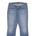 LEVI'S Womens Blue Regular Bootcut Denim Rinse W28 L28 Classic Jeans Zip