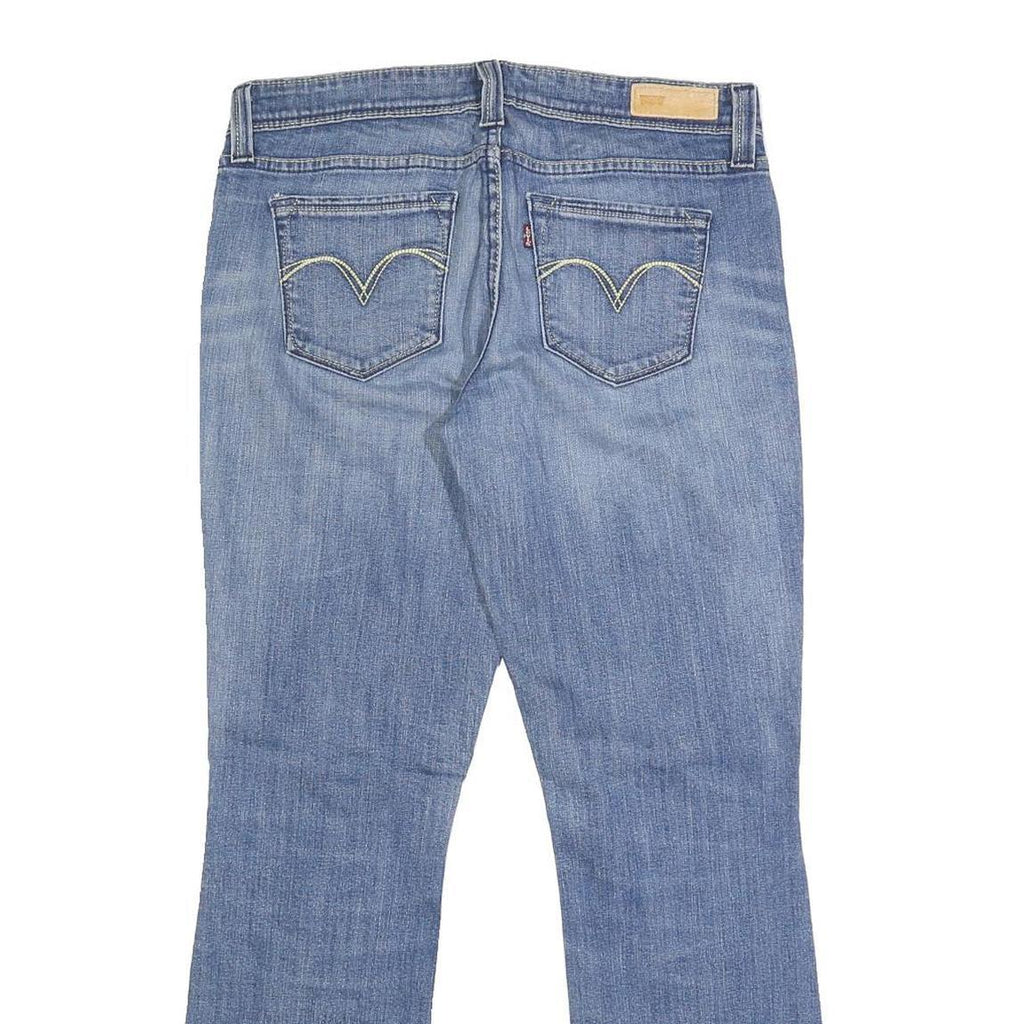 LEVI'S Womens Blue Regular Bootcut Denim Rinse W28 L28 Classic Jeans Zip